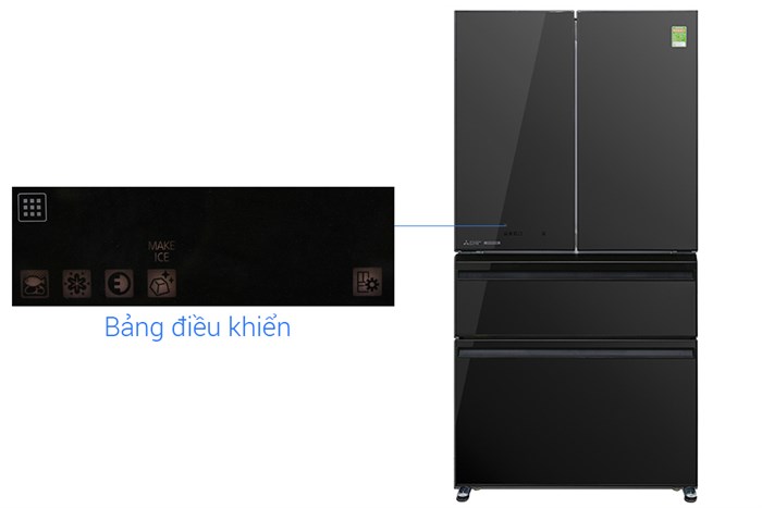 Tủ lạnh Mitsubishi Electric Inverter 564 lít Multi Door MR-LX68EM-GBK-V